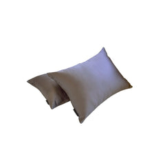 Ash Purple Slub Satin - Ash Purple Satin Lumbar Pillow Cover