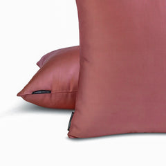Dusty Pink Slub Satin - Pink Satin Lumbar Pillow Cover