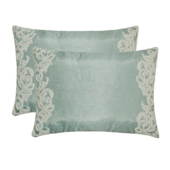 Océane - Light Bllue Sik Lumbar Pillow Cover