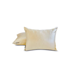 Cream Satin Slub - Cream Satin Lumbar Pillow Cover