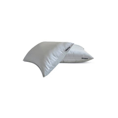 Light Gray Slub Satin - Light Gray Satin Lumbar Pillow Cover