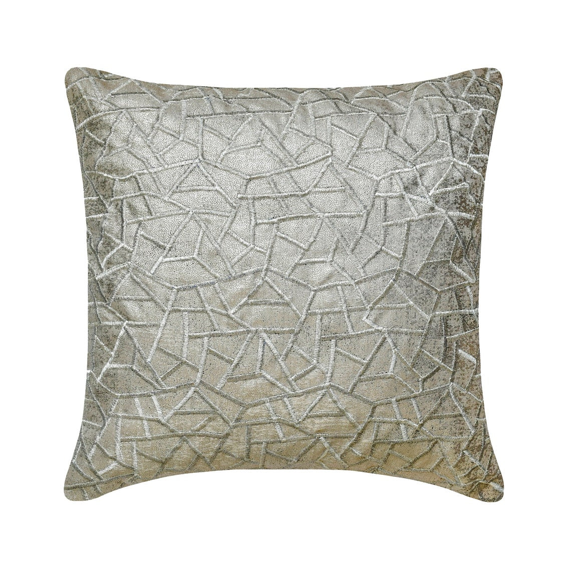Metallic Mosaic Throw Pillow Cover