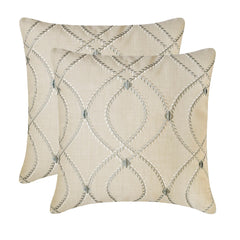 Juliette - Beige Linen Throw Pillow Cover