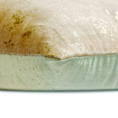 Ivory Gilded Glamour - Ivory & Gold Suede Throw Pillow Cover