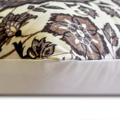 Samira - Grey Velvet Throw Pillow Cover