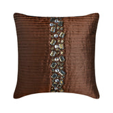 Brown Crystals Throw Pillow Cover