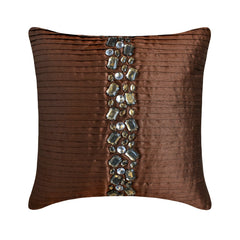 Brown Crystals Throw Pillow Cover