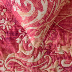 Pink Dalliance - Velvet Pink Decorative Bed Runner and Pillow Cover
