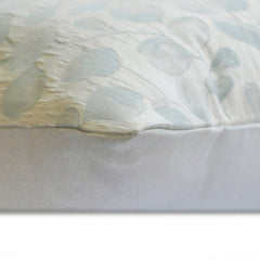 Pastel Petal Blue - Blue Jacquard Throw Pillow Cover