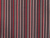 Broadway Red Stripes Printed Velvet Fabric By The Yard