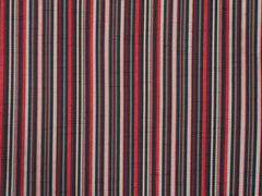Broadway Red Stripes Printed Velvet Fabric By The Yard
