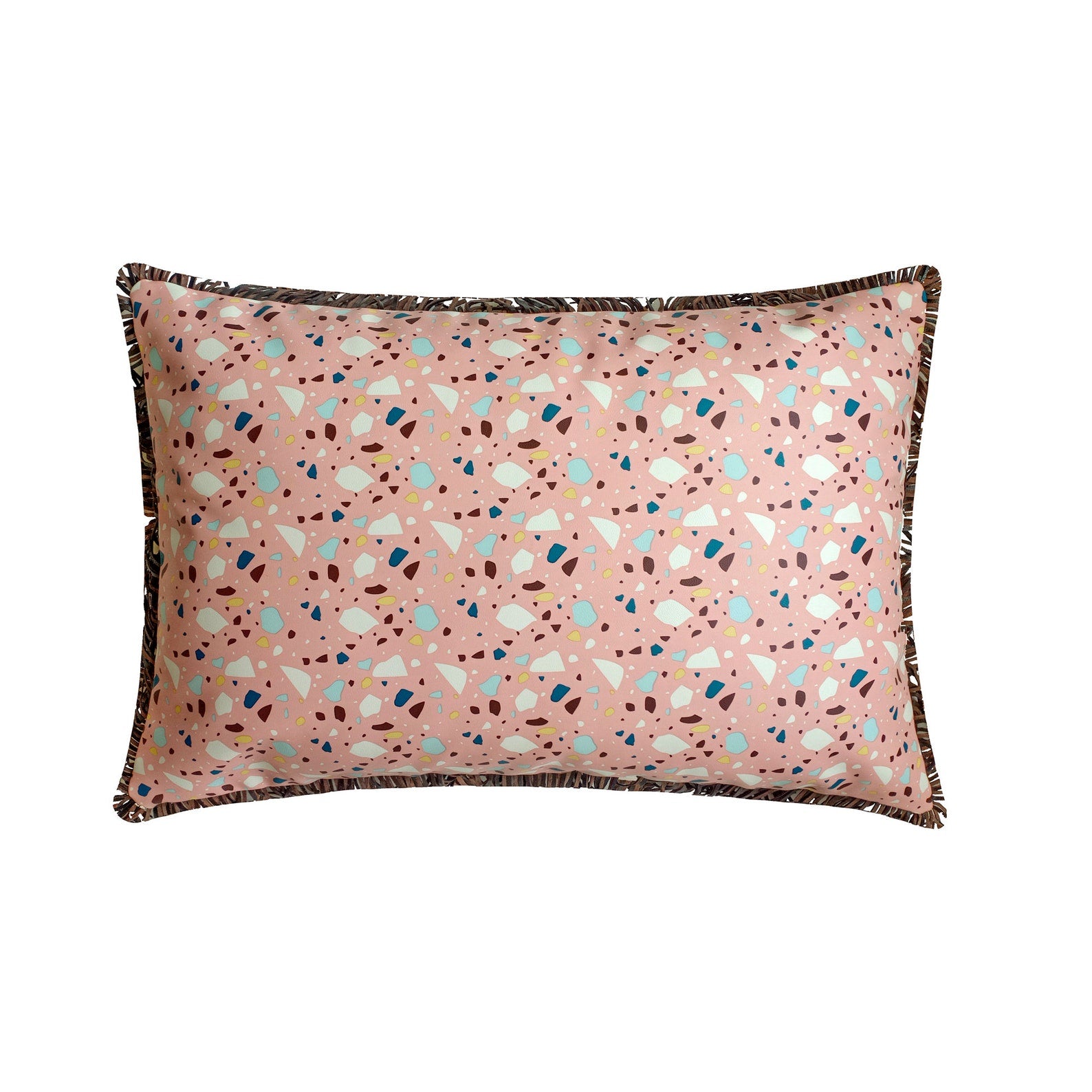 Terrazo Fun Pink Lumbar Pillow Cover