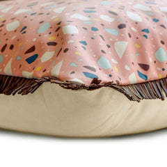 Terrazo Fun Pink Lumbar Pillow Cover