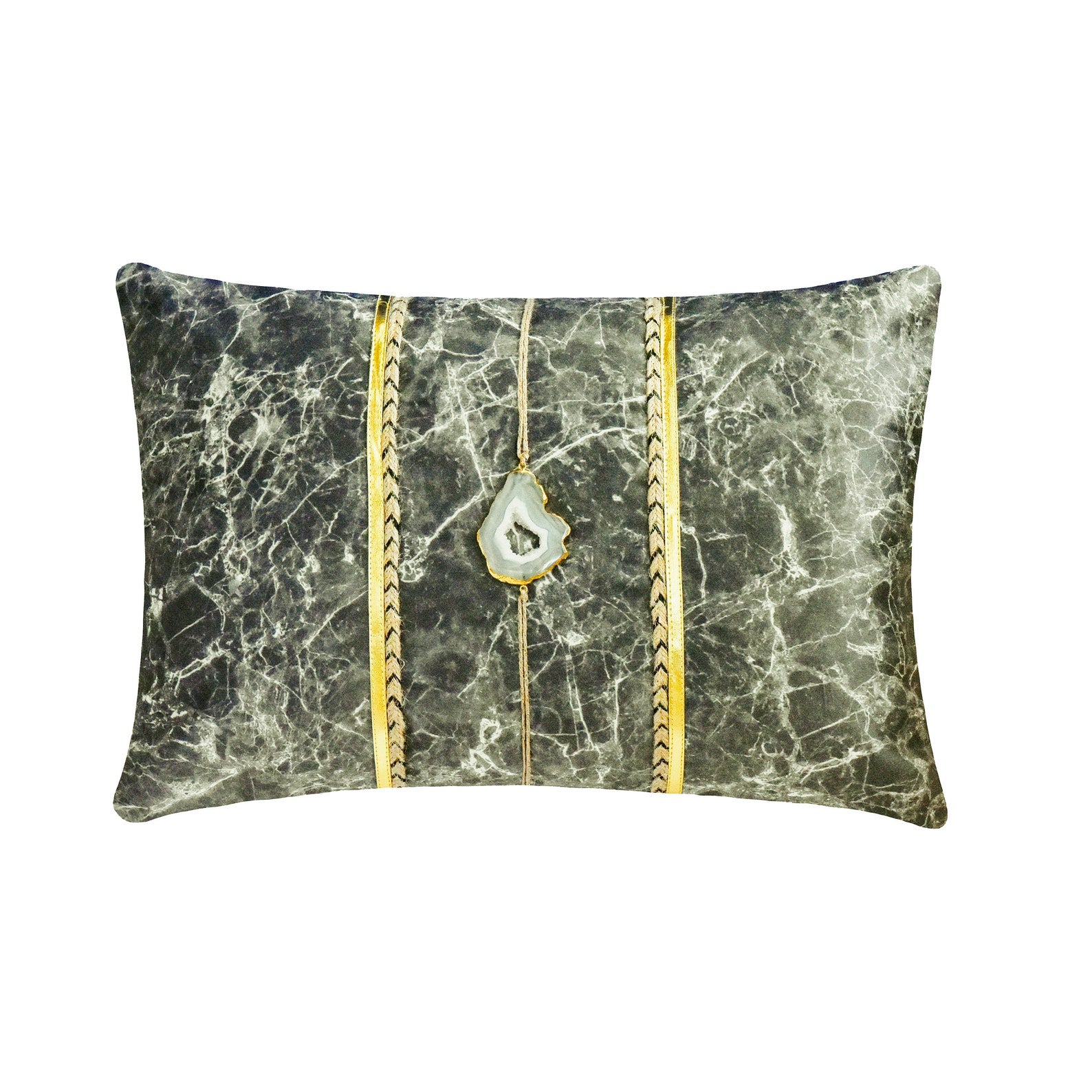 Solar Quartz Grey Lumbar Pillow Cover