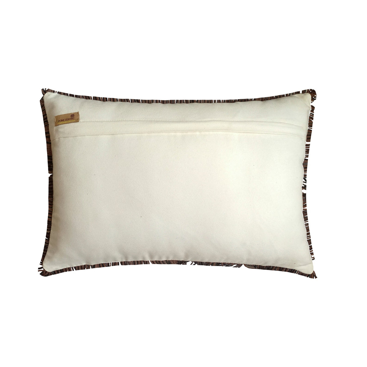 White Faux Leather Lumbar Pillow Cover, Terrazo Fun White The HomeCentric