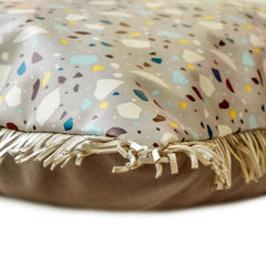 Terrazo Fun Grey Lumbar Pillow Cover
