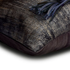 Tassels N Grey Lumbar Pillow Cover