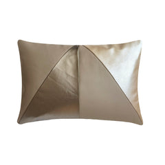 The Plough - Brown Faux Leather Lumbar Pillow Cover