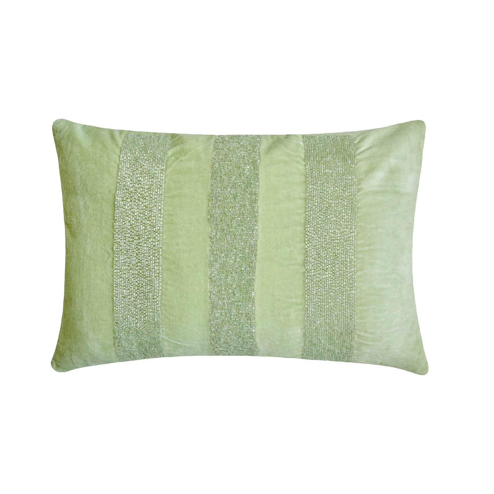 Sparkling Stripe Mint Lumbar Pillow Cover