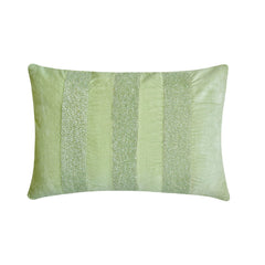 Sparkling Stripe Mint Lumbar Pillow Cover