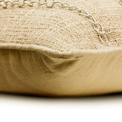 Chain Reaction Gold Throw Pillow Cover