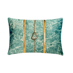 Solar Quartz Teal Lumbar Pillow Cover