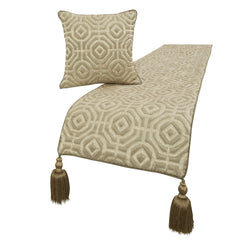 Hexagonal Norma Decorative Bed Runner and Pillow Cover