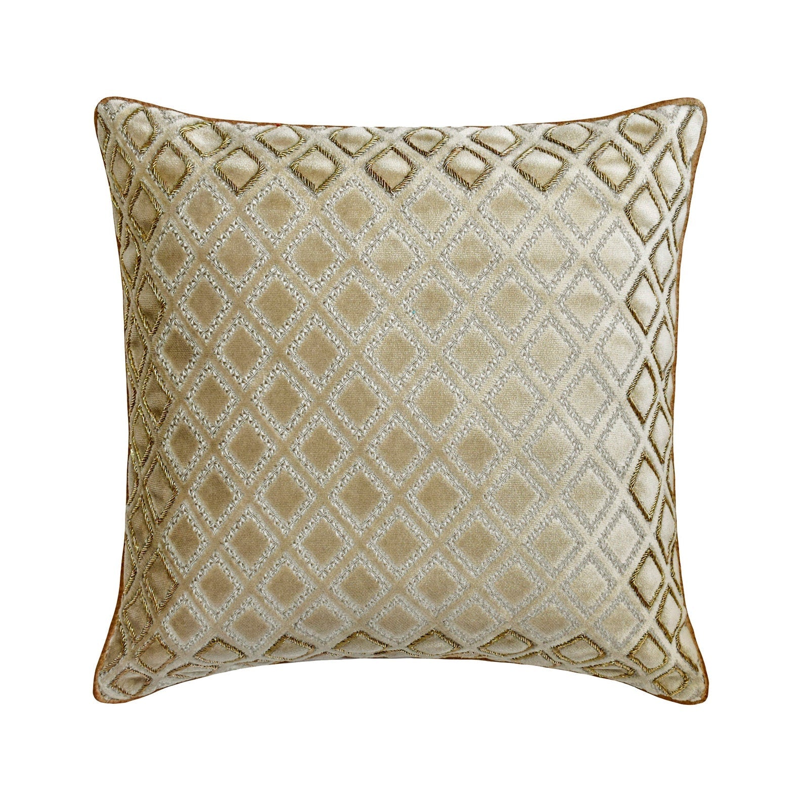 Gold Gem Throw Pillow Cover
