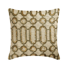 Golden Curl Throw Pillow Cover