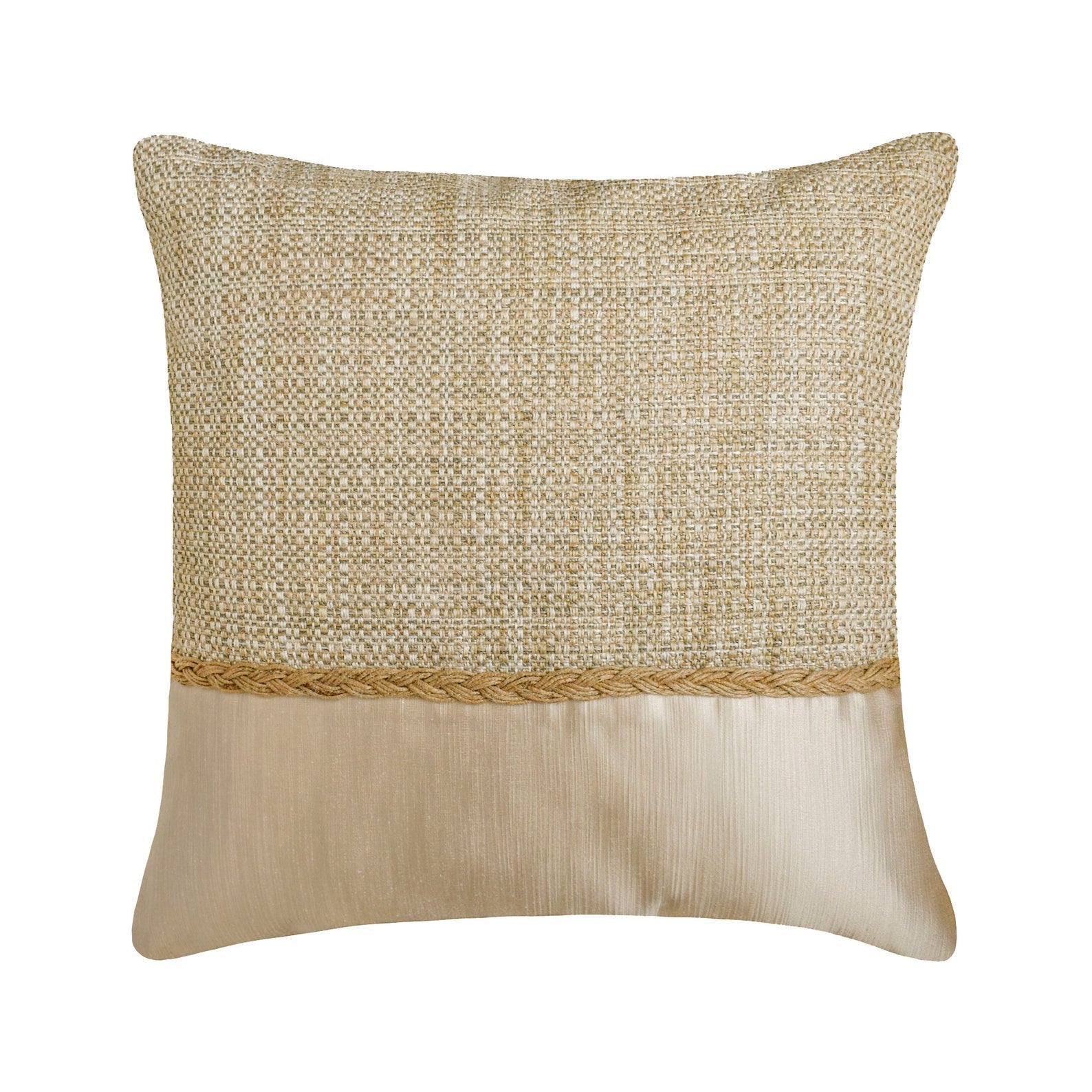 Jute Ivory Suit Decorative Euro Sham