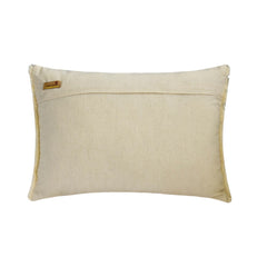Leaf Rustle - Blue Linen Lumbar Pillow Cover