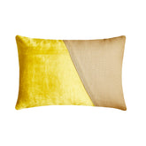 Velutinous Yellow Lumbar Pillow Cover