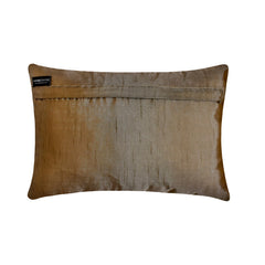 Crystal Dreams Light - Light Brown Silk Lumbar Pillow Cover