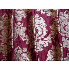 Ruby Royal Damask Jacquard Weave Fabric By The Yard