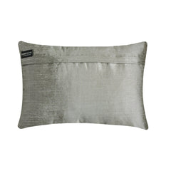 Silver Jubilee - Silver Silk Lumbar Pillow Cover