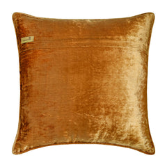 Blonde Damask - Gold Velvet Throw Pillow Cover