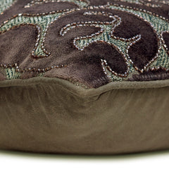 Abra - Brown Velvet Throw Pillow Cover