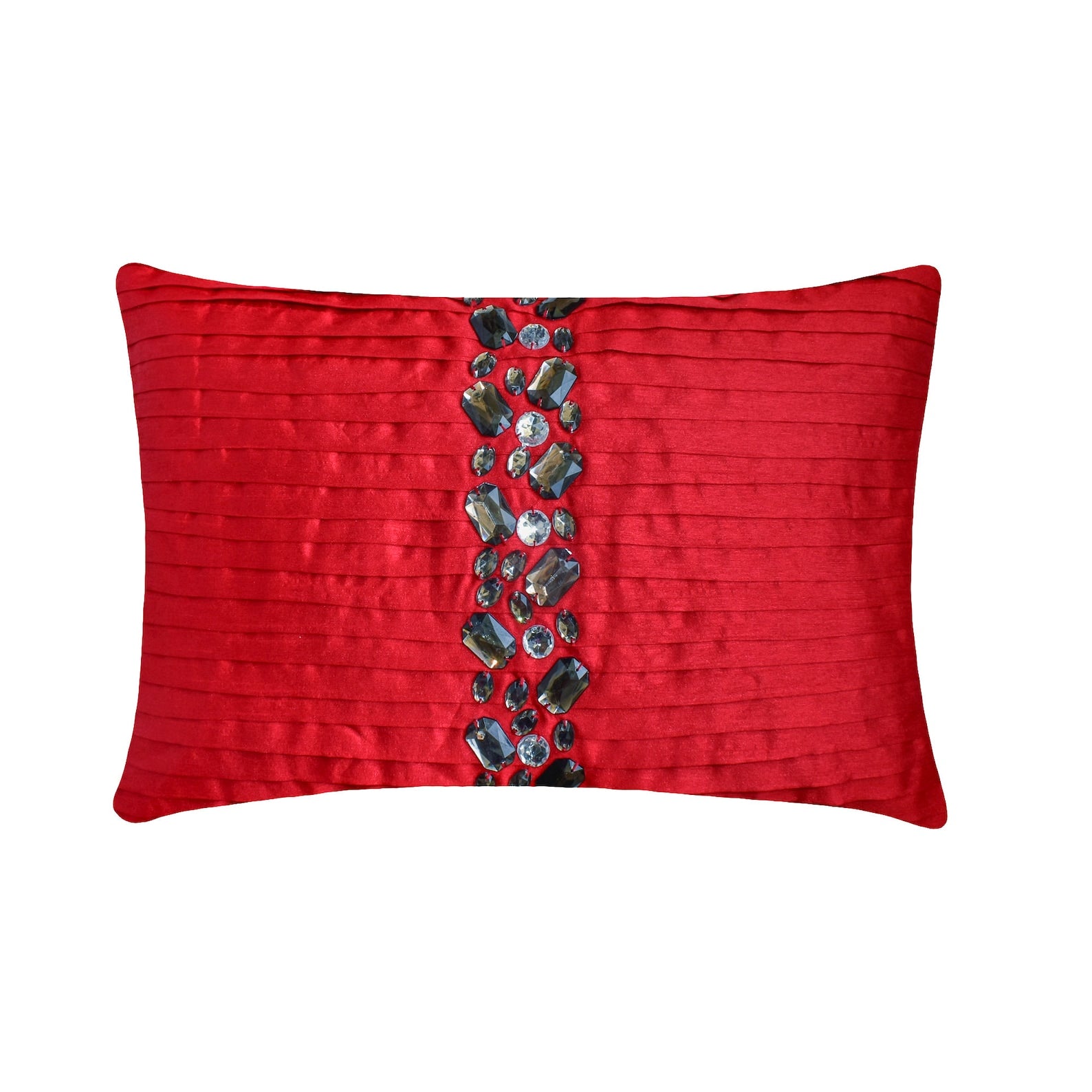 Crystal Dreams Red Lumbar Pillow Cover