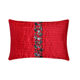 Crystal Dreams Red Lumbar Pillow Cover