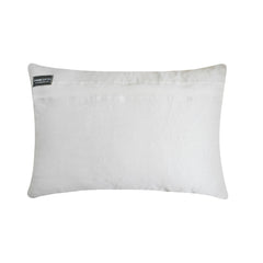 Crystal Dreams White - White Silk Lumbar Pillow Cover