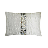 Crystal Dreams White Lumbar Pillow Cover