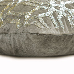 Celebration - Grey velvet Lumbar Pillow Cover