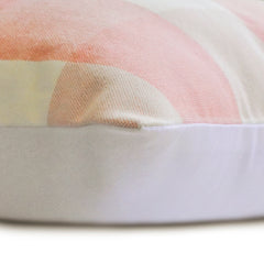 Peach Pink Plaid Play - Pink Cotton Lumbar Pillow Cover