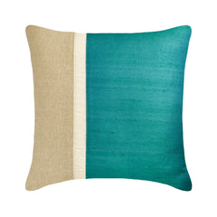 Turquoise Silkastic Throw Pillow Cover