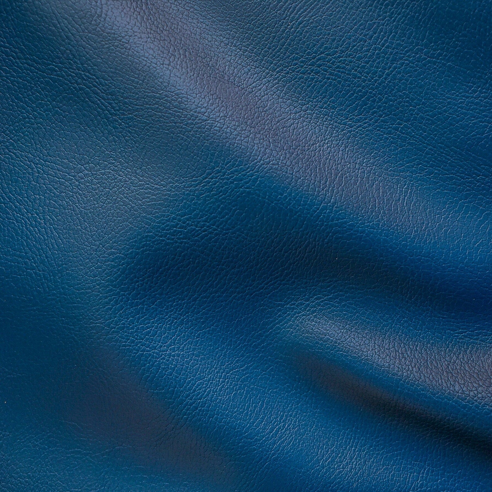 54" Wide Blue Faux Leather By The Yard