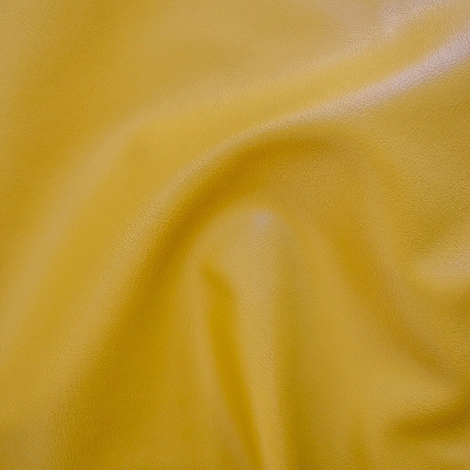 54" Wide Mustard Yellow Faux Leather By The Yard