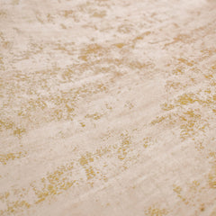 Cream Gold Foil Printed Fabric By The Yard