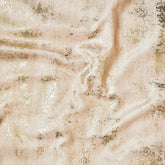 Cream Gold Foil Printed Fabric By The Yard