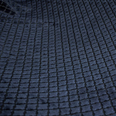 Geometric Navy Blue Velvet Fabric By The Yard