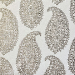 Grey Paisley Woven Fabric By The Yard